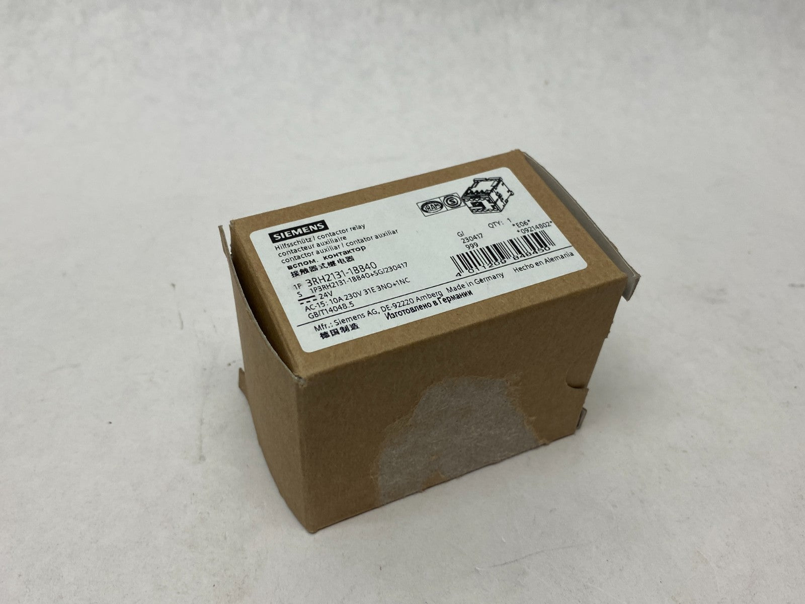 Siemens 3RH2131-1BB40 Sirius Contactor 10A, 230V, 31E 3NO+1NC - Maverick Industrial Sales
