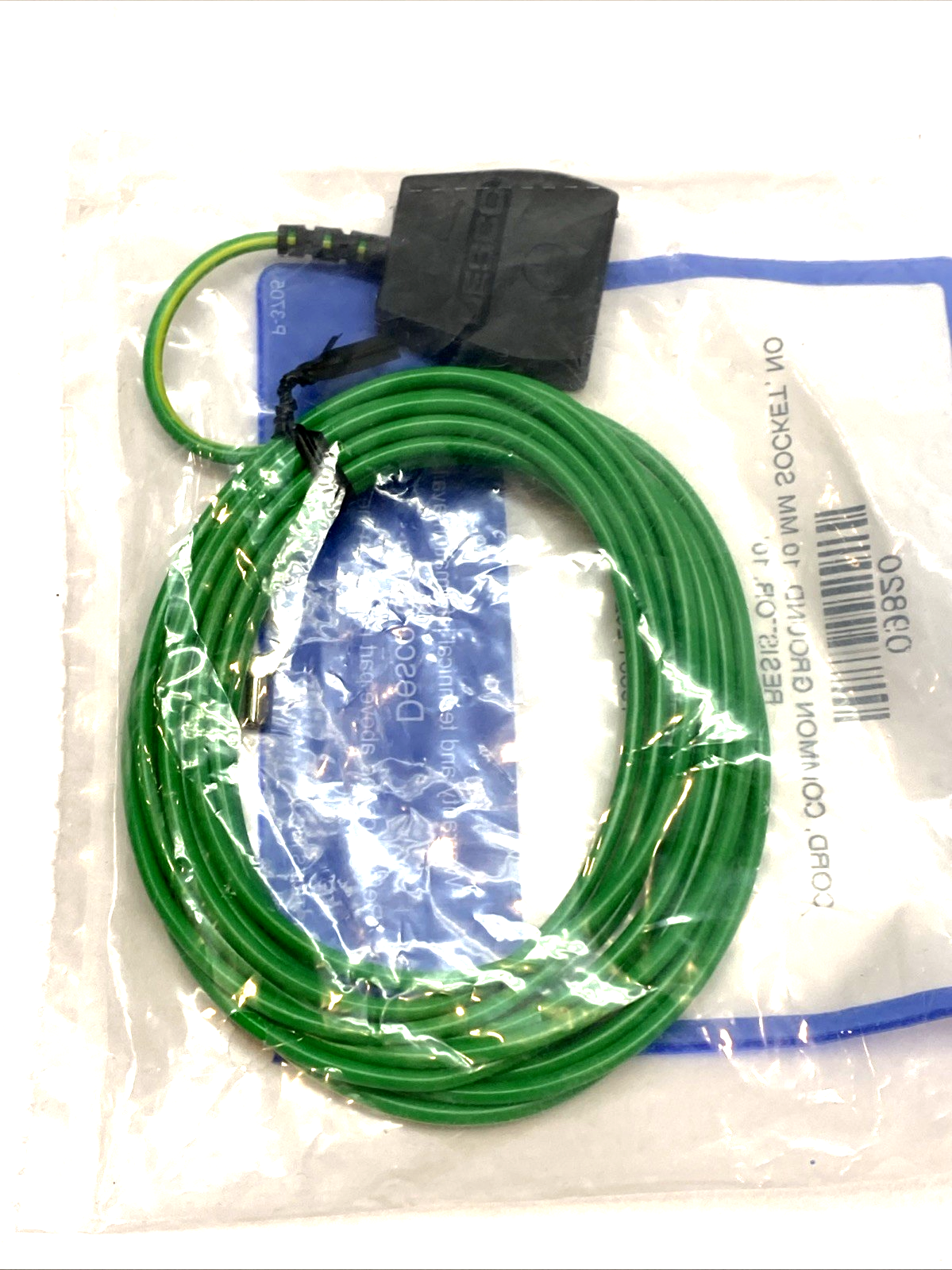 09820 | Desco Common Point Ground Cord 10mm Socket No Resistor 10' - New - Maverick Industrial Sales