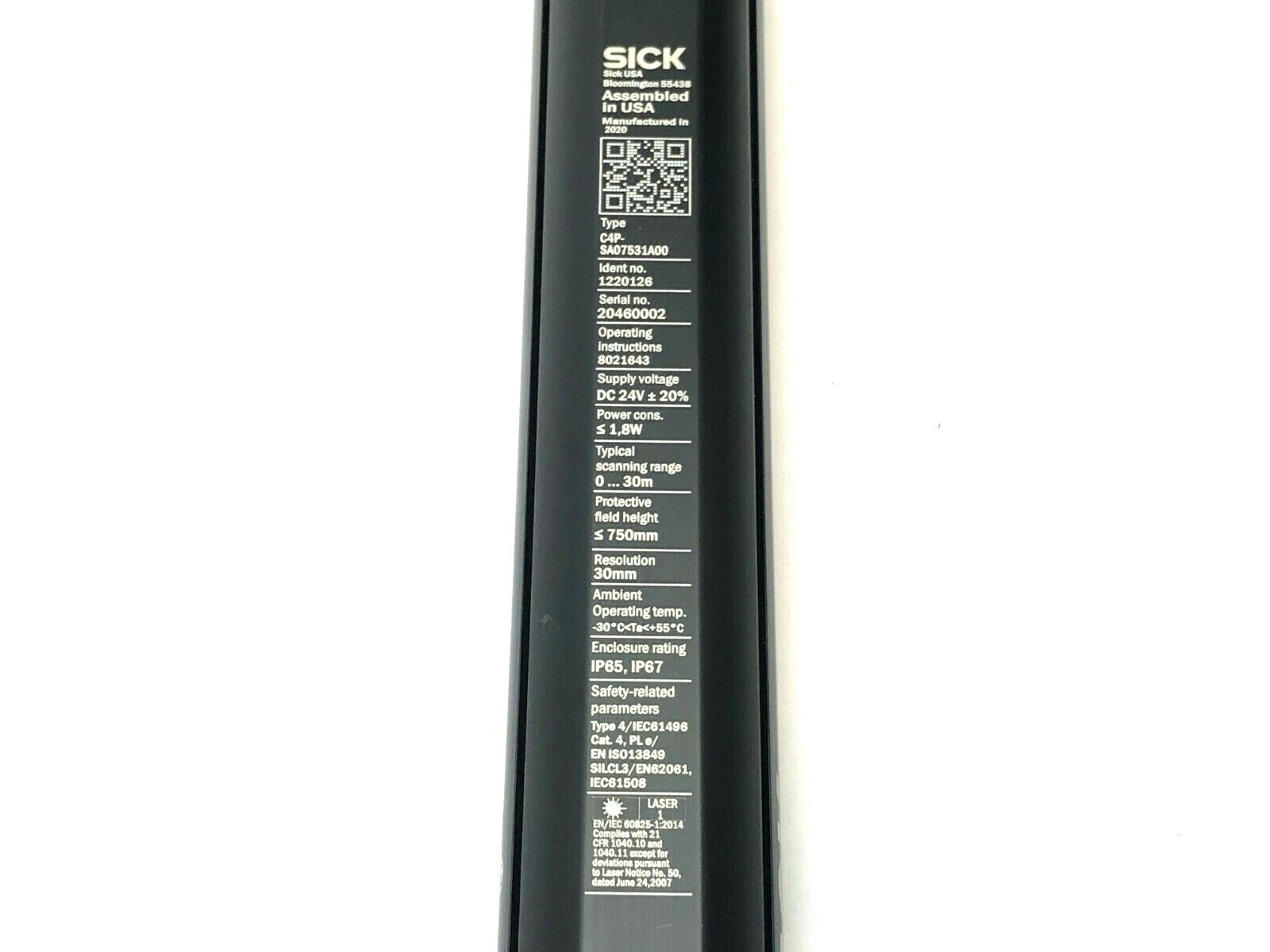 SICK C4P-SA07531A00 Safety Light Curtain Emitter 1220126 - Maverick Industrial Sales