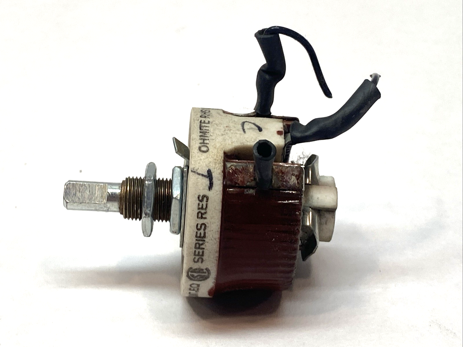 Ohmite RHS10RE Wirewound Rheostat 10 Ohm 25W Panel Mount 500V - Maverick Industrial Sales