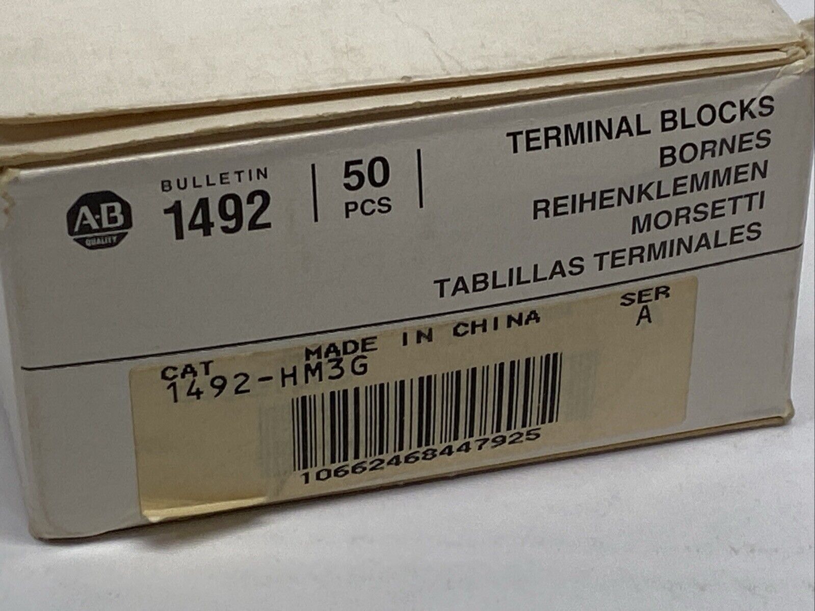 Allen Bradley 1492-HM3G Ser A Finger Safe Terminal Block Green BOX OF 29 - Maverick Industrial Sales
