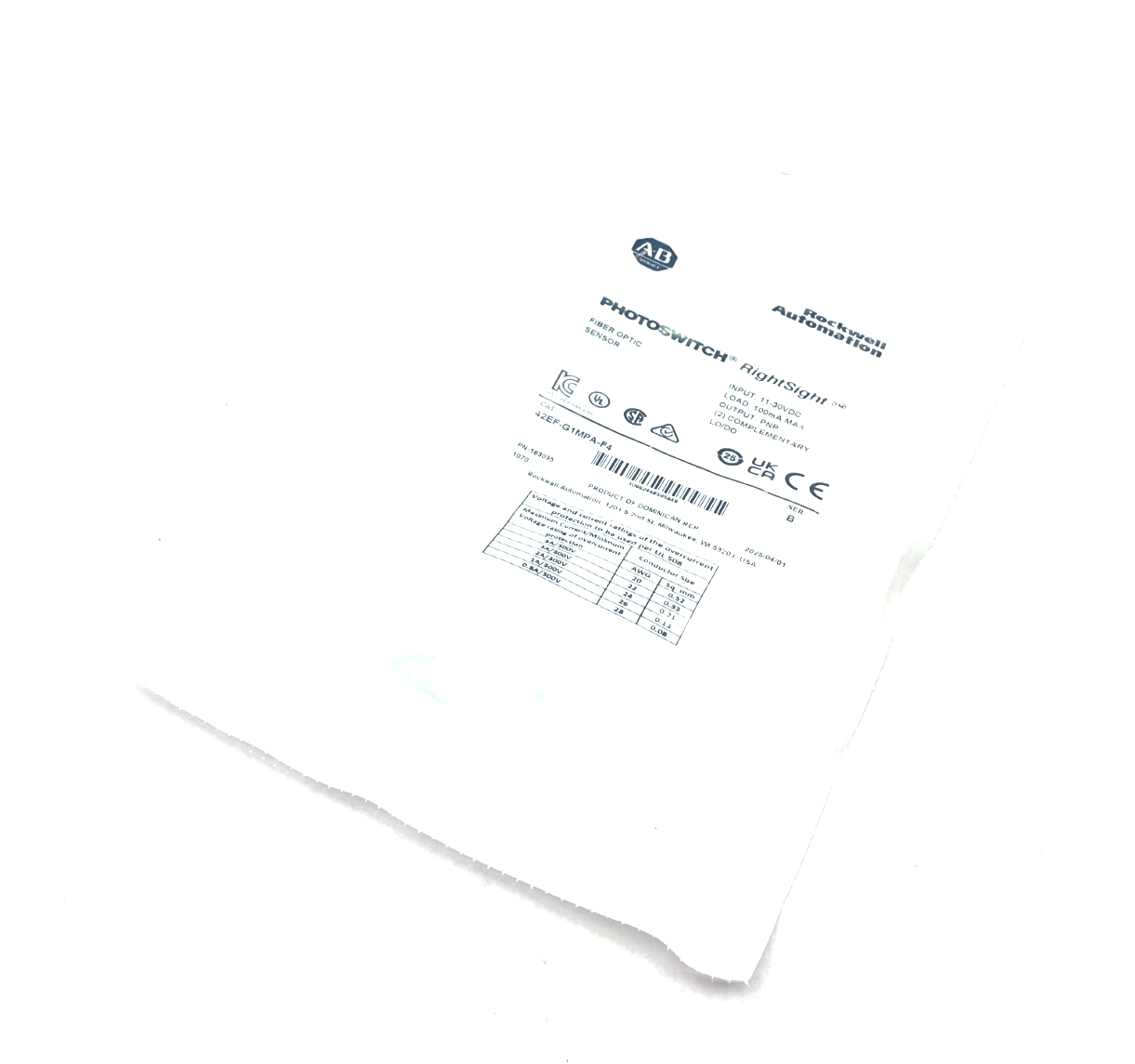 Allen Bradley 42EF-G1MPA-F4 Ser. B PHOTOSWITCH RightSight Fiber Optic Sensor - Maverick Industrial Sales
