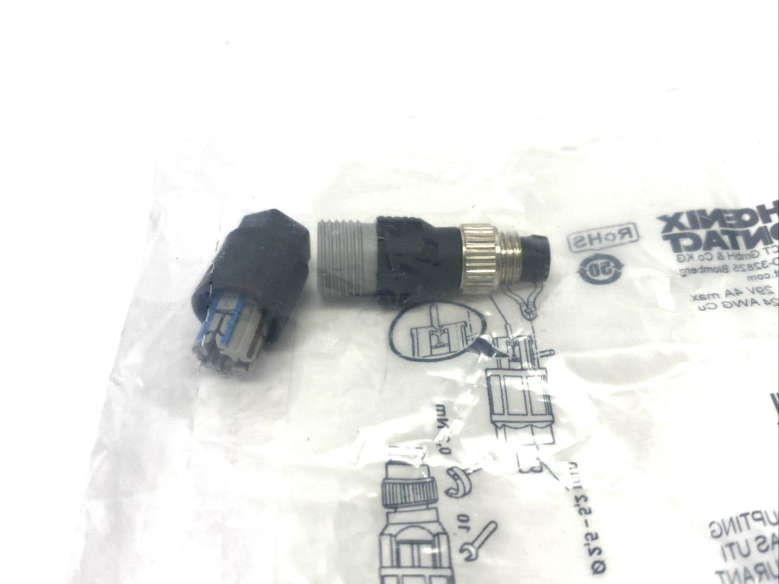 Phoenix Contact SACC-M 8MS-4QO-0,25-M Connector M8 4-Pin Male 1441011 - Maverick Industrial Sales