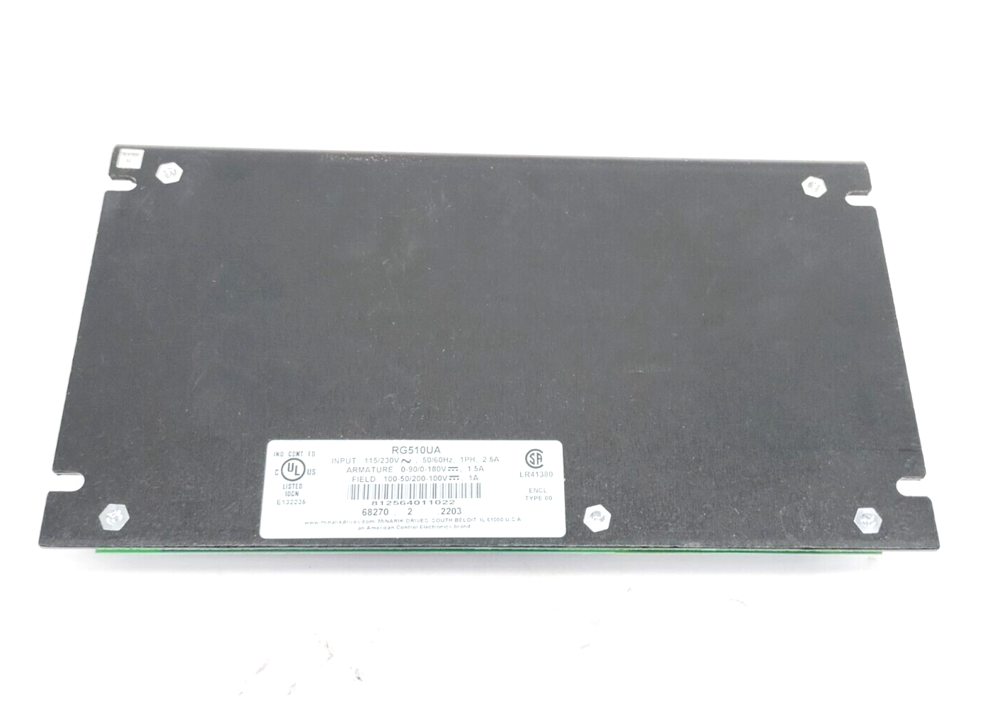 Minarik RG510UA DC Motor Control 115/230VAC 1PH 2.5A 0-180VDC 1/20 HP To 1/2 HP - Maverick Industrial Sales
