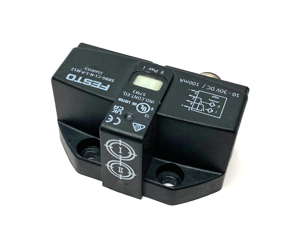 SRBG-C1-N-1-P-M12 | Festo Inductive Sensorbox, Angular PNP N/O Contact, 3568055 - Used - Maverick Industrial Sales