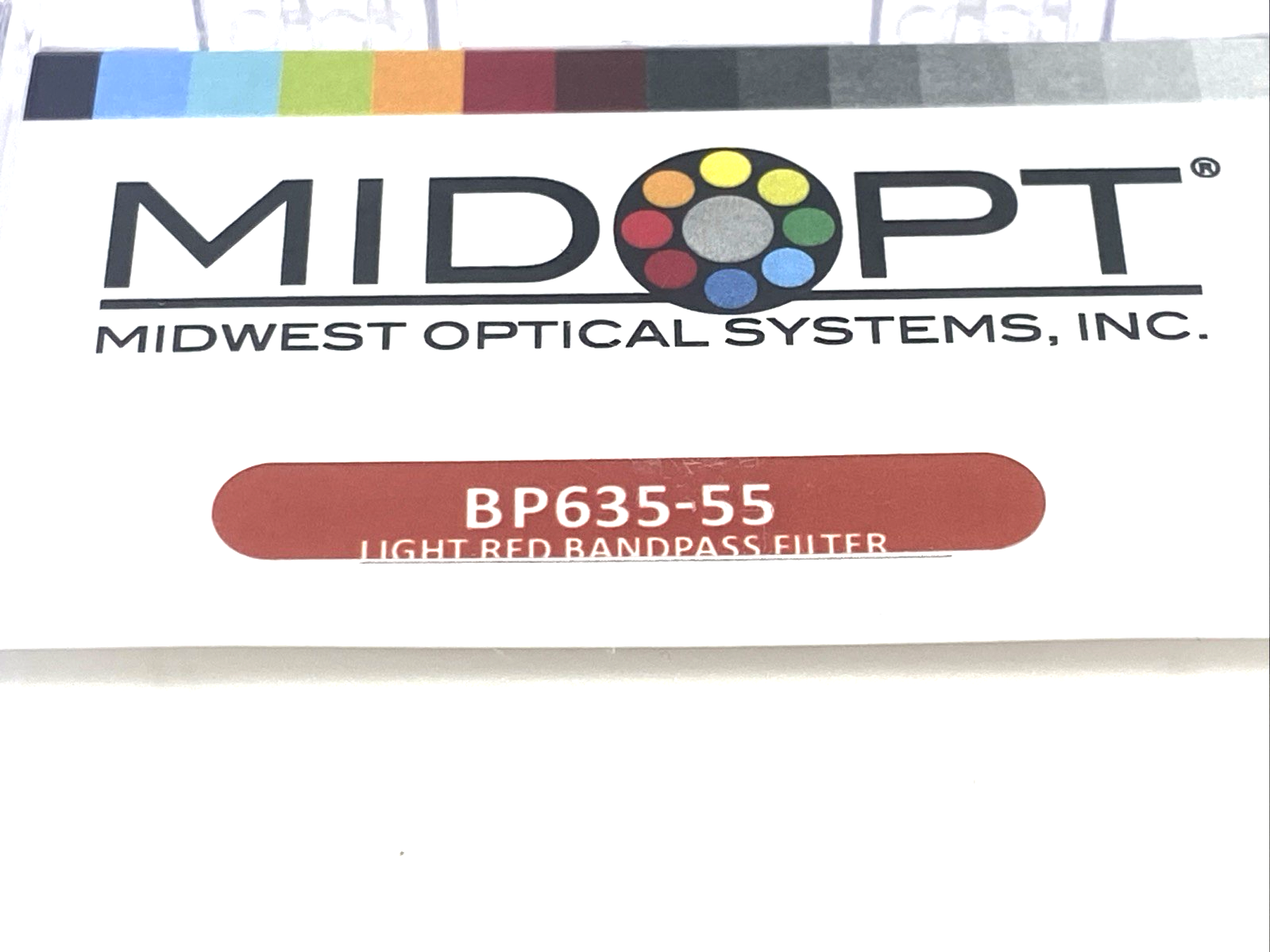BP635-55 | Midwest Optical Light Red Bandpass Filter M55x0.75, Broad Bandwidth - New Other - Maverick Industrial Sales