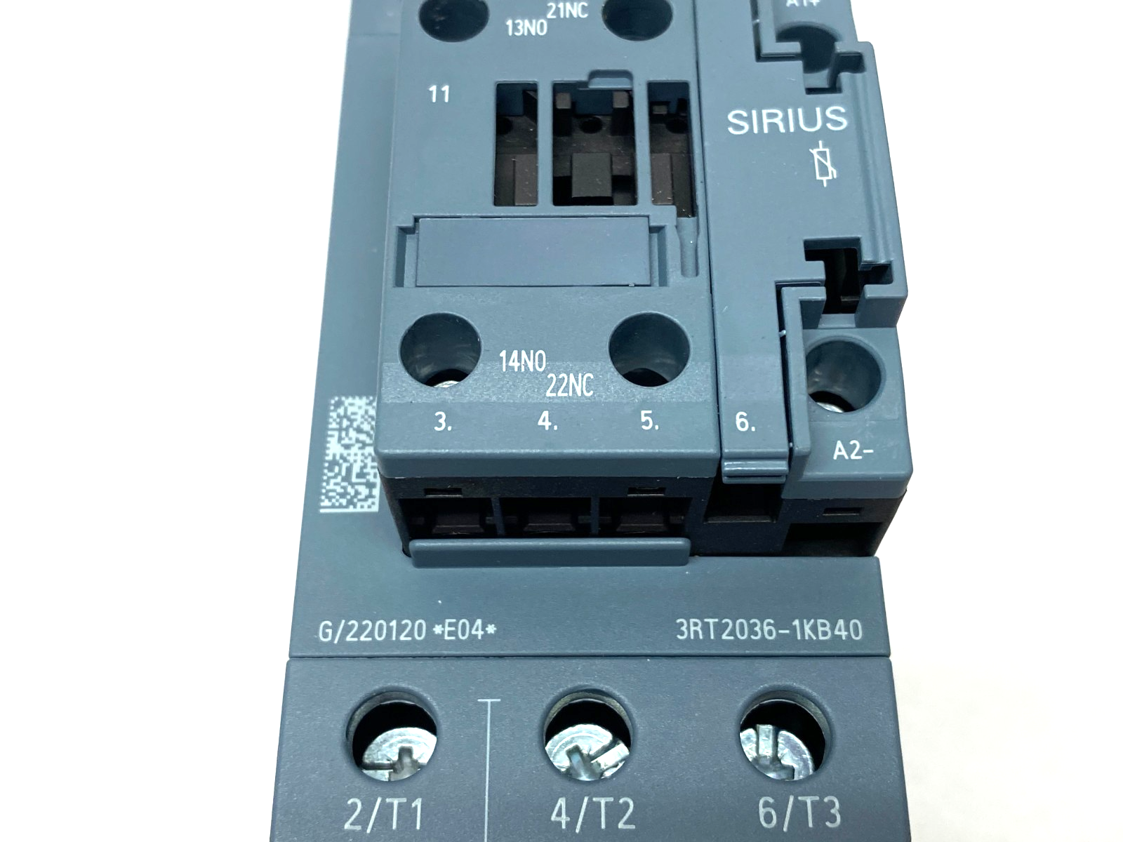 Siemens 3RT2036-1KB40 SIRIUS Power Contactor 3-Pole Screw Terms. 400V - Maverick Industrial Sales