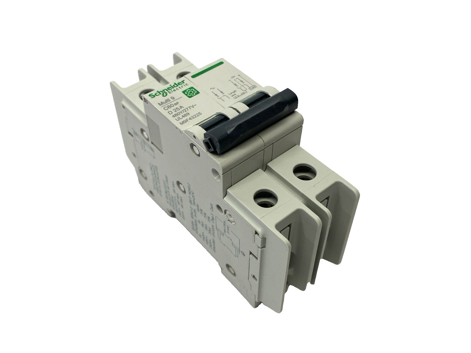 Schneider Electric M9F43225 Miniature Circuit Breaker Multi9 2-Pole 277/480V 25A - Maverick Industrial Sales