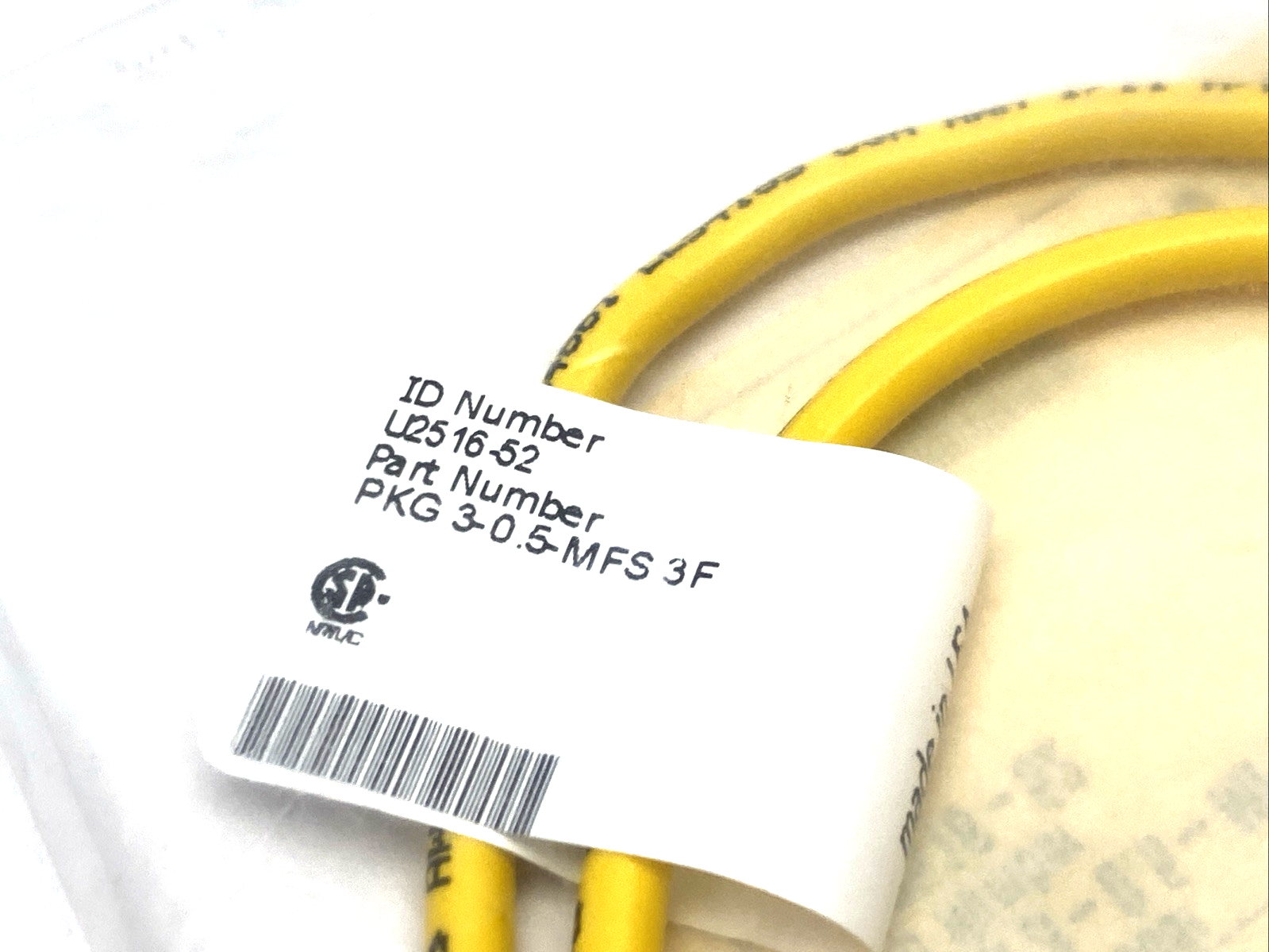 Turck PKG 3-0.5-MFS 3F Single Ended Cordset Snap In Female 3-Pin 0.5m U2516-52 - Maverick Industrial Sales