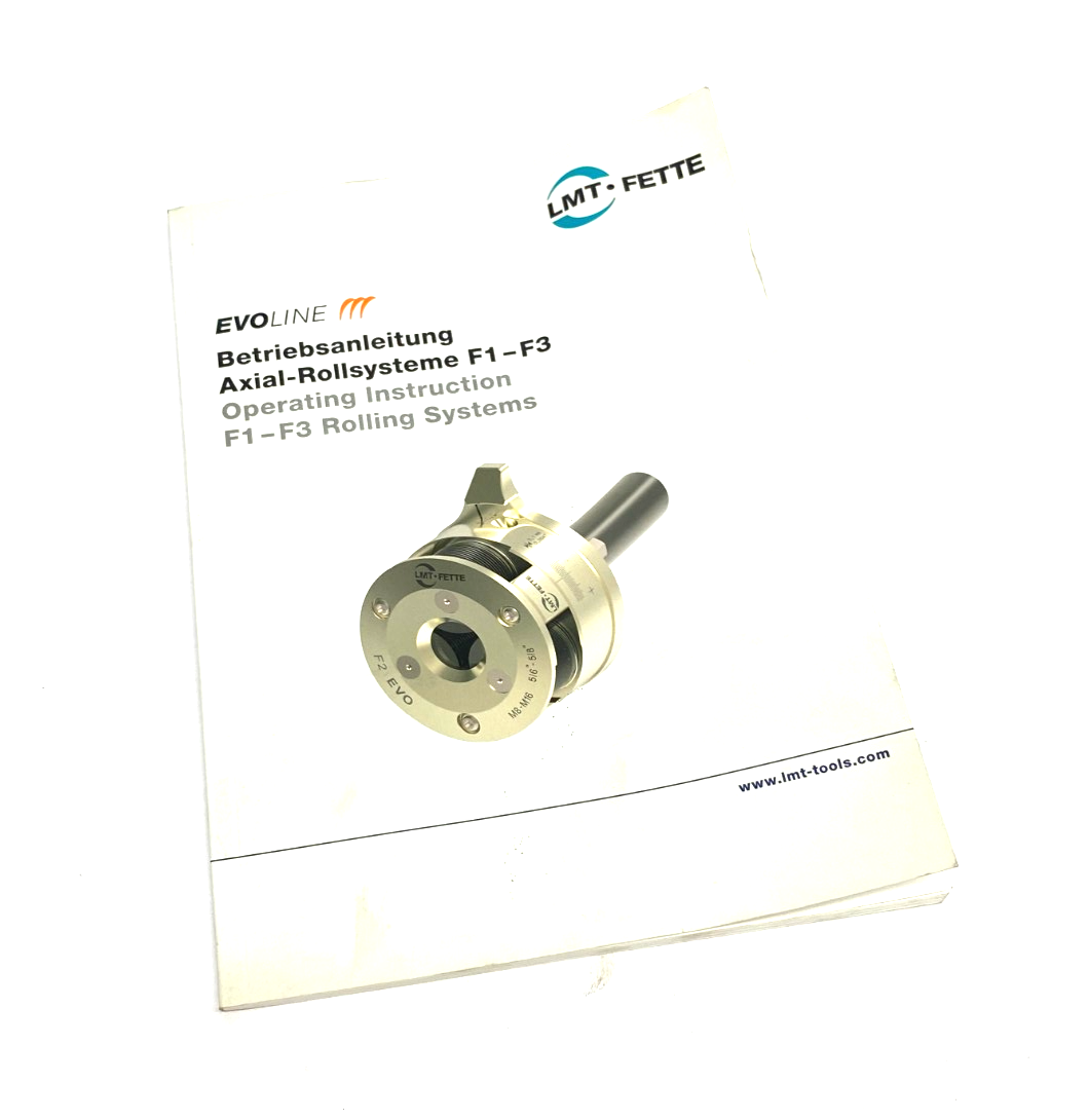 LMT Fette EVOline Axial Rolling Head Manual - Maverick Industrial Sales