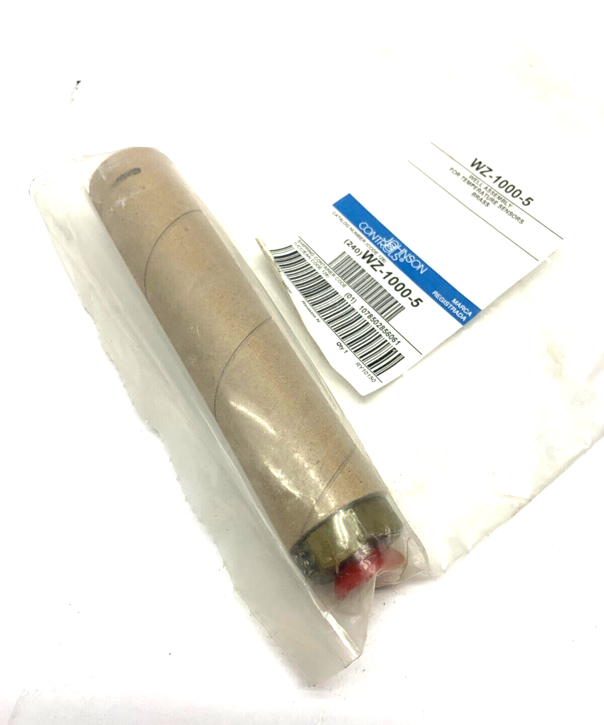 WZ-1000-5 | Johnson Controls Temperature Sensor Brass Well Assembly - New - Maverick Industrial Sales