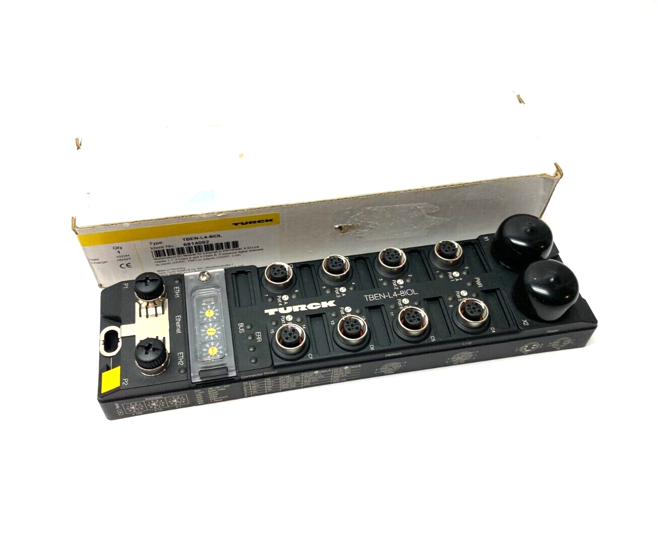 Turck TBEN-L4-8IOL Compact Multiprotocol Ethernet I/O Module 8-Ch 6814082 - Maverick Industrial Sales