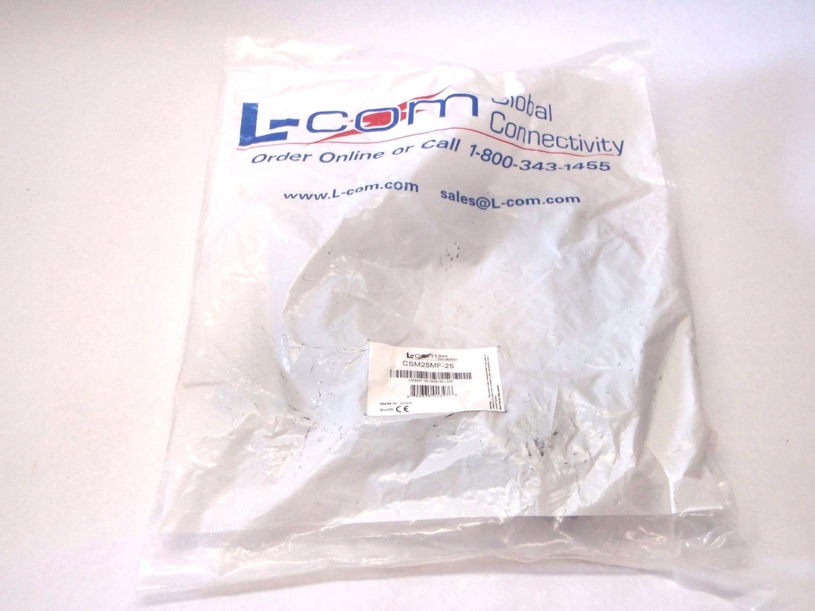 L-Com CSM25MF-25 D-Sub Cable Economy Molded DB25 Male / Female - Maverick Industrial Sales