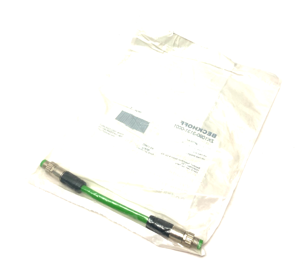 Beckhoff ZK1090-3131-0001 Double Ended EtherCAT Power Cable 0.13m 096672 - Maverick Industrial Sales