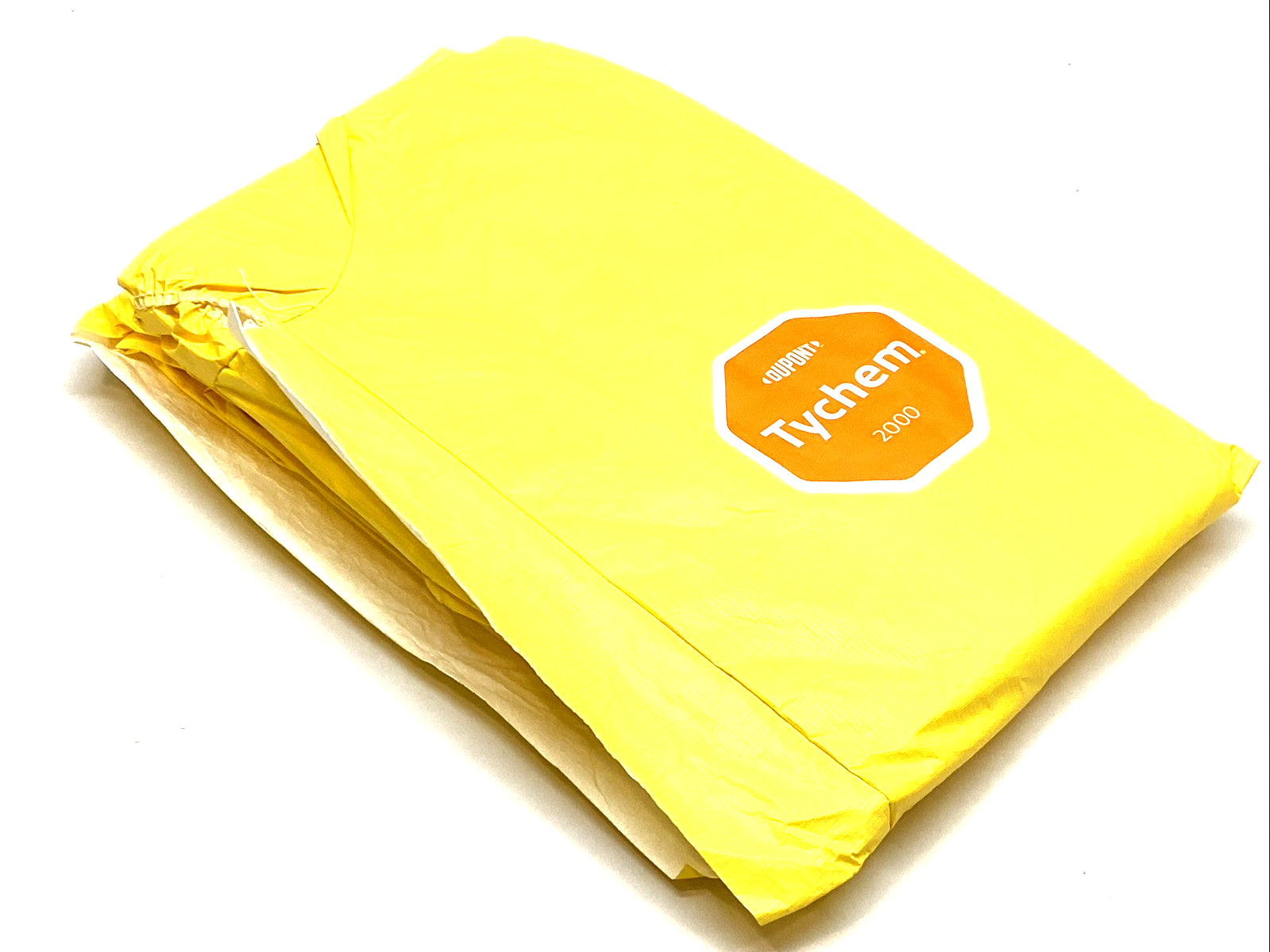 QC127SYLXL001200 | DuPont Tychem 2000 Coverall XL Yellow Attached Hood LOT OF 4 - New - Maverick Industrial Sales