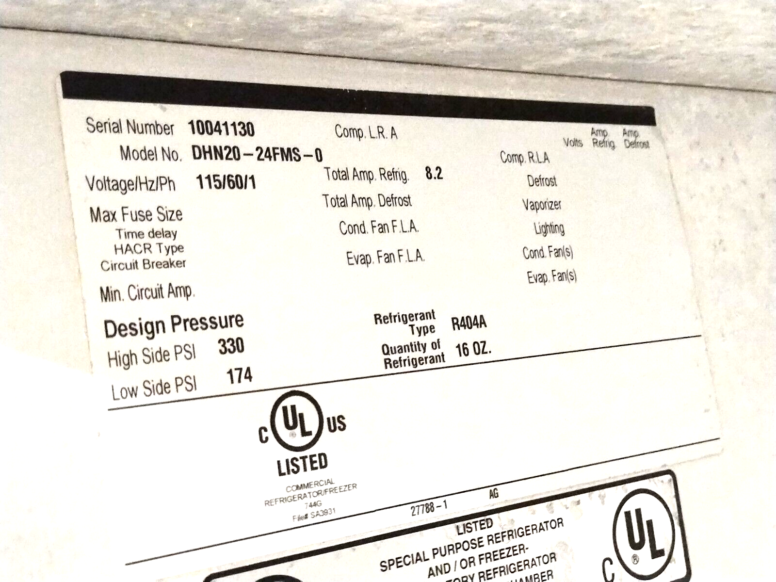SO-LOW DHN20-24FMS-0 Upright Flammable Material Freezer 24Ft.³ -10 To -25 Deg. C - Maverick Industrial Sales