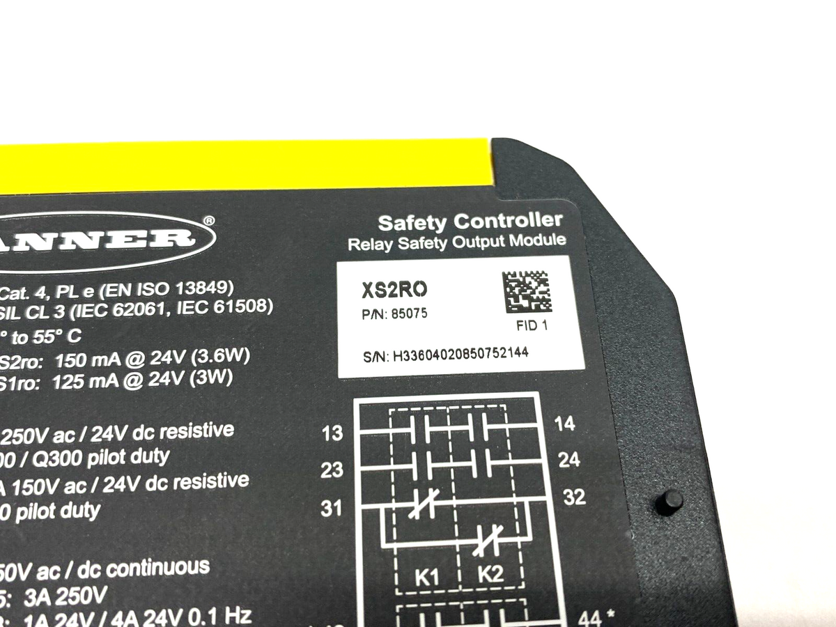 Banner XS2RO Expandable Safety Controller, Dual Relay Output Module, 85075 - Maverick Industrial Sales