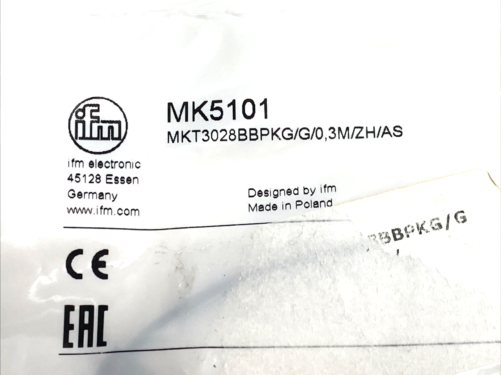 MK5101 | IFM T-Slot Cylinder Sensor Magnetic PNP NO 10–30V M8 IP67 - New - Maverick Industrial Sales