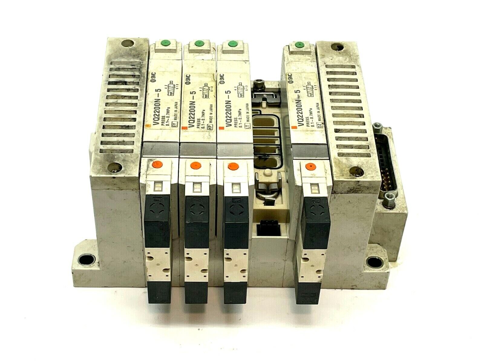 SMC VV5Q21-05N9FU0-S Manifold Base w/ Solenoids - Maverick Industrial Sales