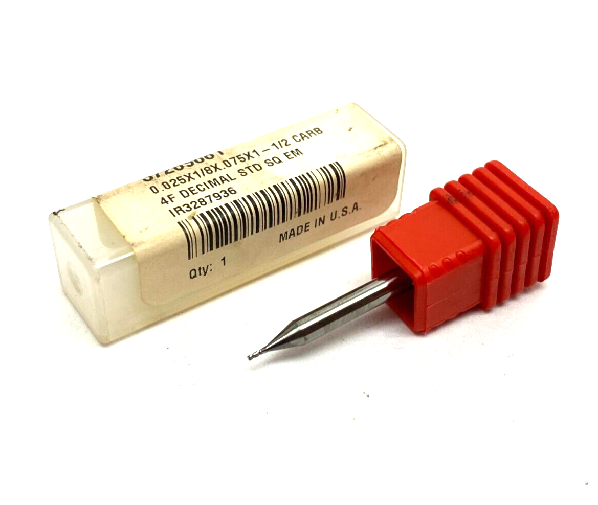 Accupro 37289881 Square End Mill .025 x 1/8 x .075 x 1-1/2 Carbide Spiral Flute - Maverick Industrial Sales