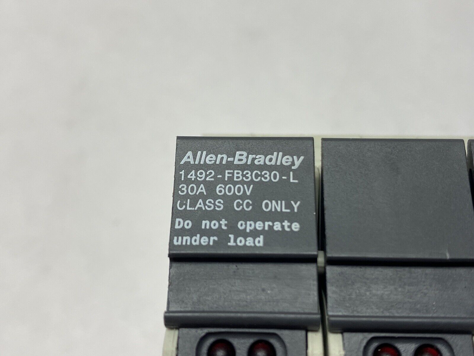 Allen Bradley 1492-FB3C30-L Ser. B Fuse Holder 3-Pole w/ ATMR30 NO DINRAIL CLIPS - Maverick Industrial Sales