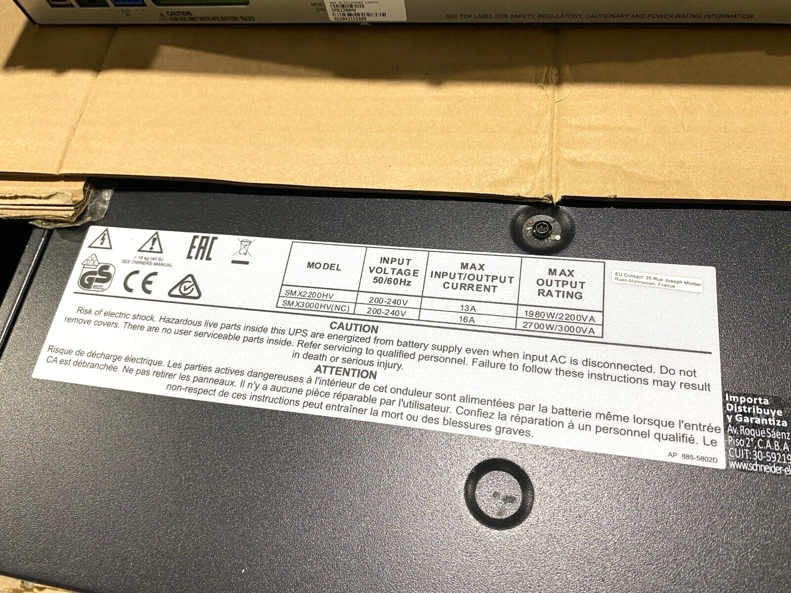 APC SMX2200HV Smart-UPS X 2200VA Rack/Tower LCD 200-240V 18 HRS LOT OF 6 - Maverick Industrial Sales