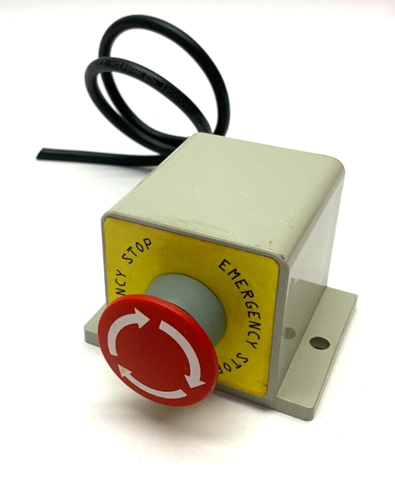 Emergency Stop Mushroom Head Push Button w/ Beige Enclosure - Maverick Industrial Sales