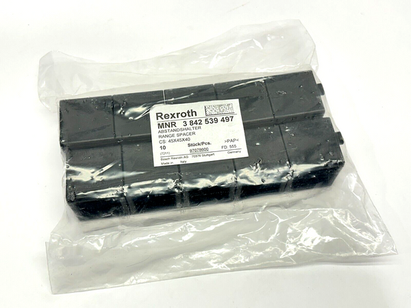 Bosch Rexroth 3842539497 Range Spacer 45x45x40 PACKAGE OF 10 NO HARDWARE - Maverick Industrial Sales