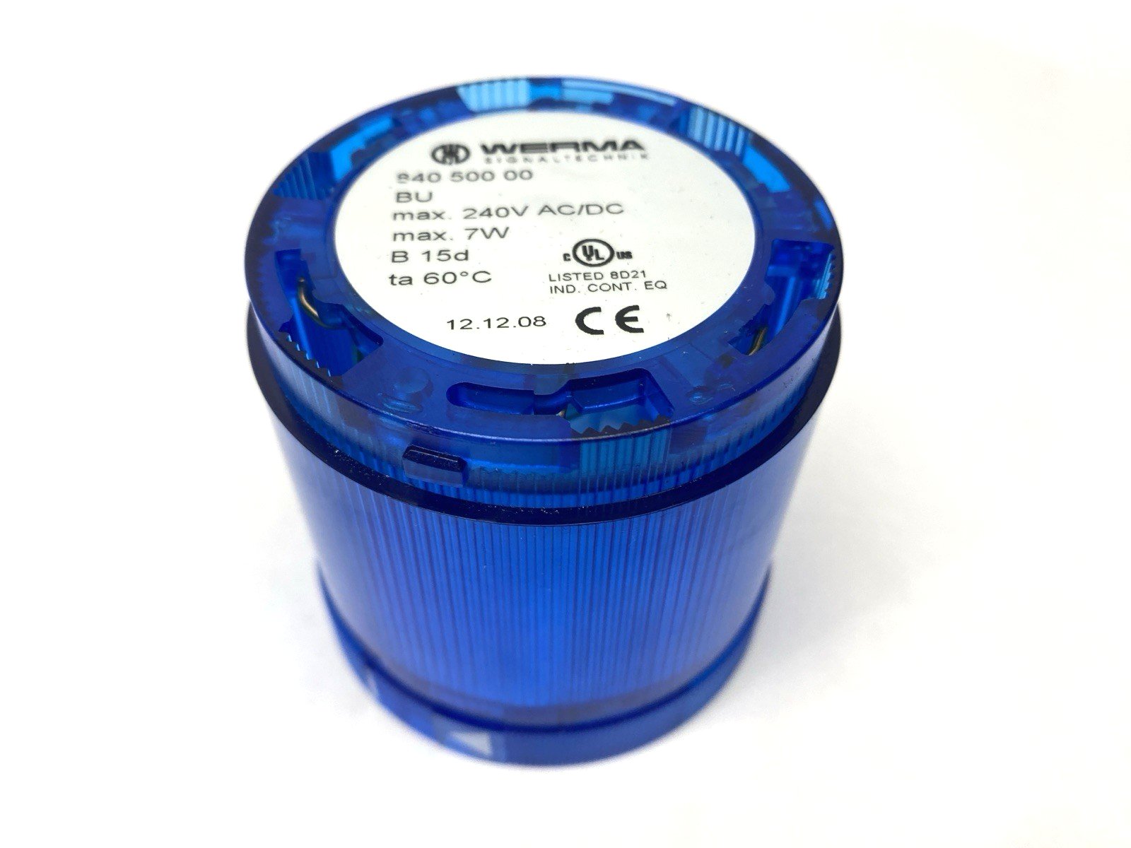 Werma 84050000 Blue Permanent Light Element 70mm Diameter 12-230VAC/DC BU - Maverick Industrial Sales
