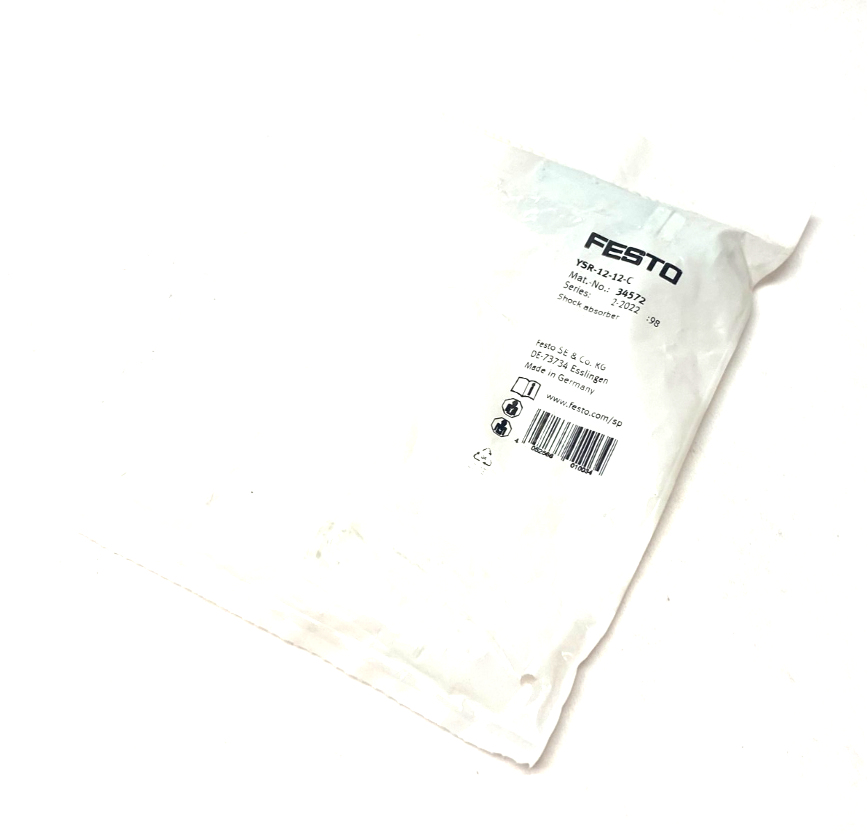Festo YSR-12-12-C Self-Adjusting Shock Absorber Size 12, 12mm Stroke 34572 - Maverick Industrial Sales