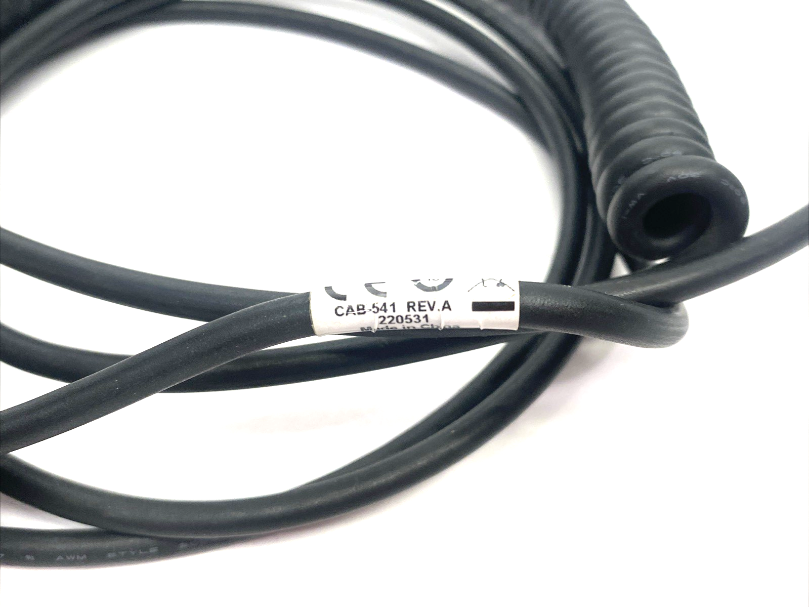 CAB-541 | Datalogic Coiled Scanner Serial Cable RS 9P Socket Cord, 3.6M, SH5327 - Used - Maverick Industrial Sales