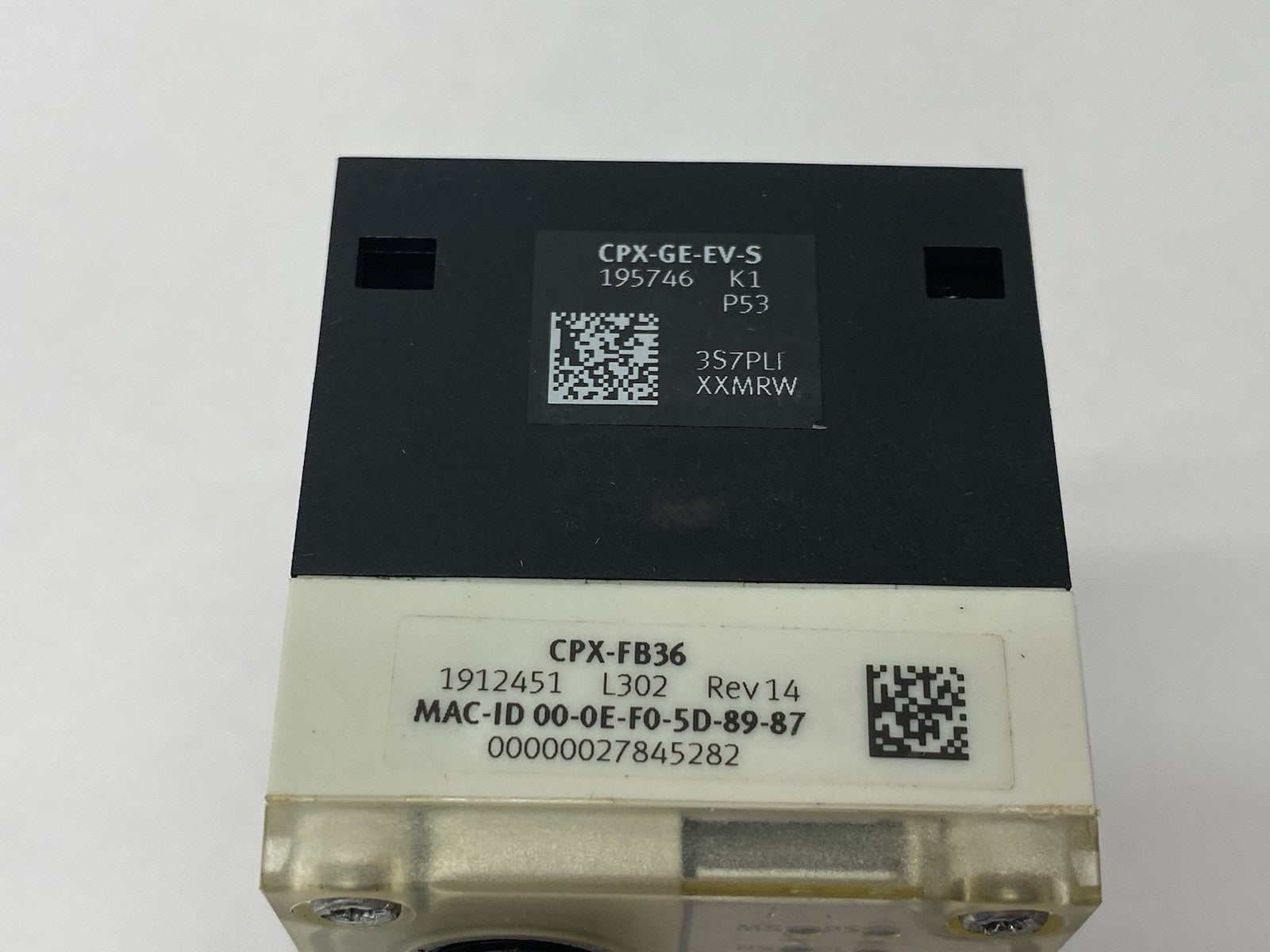 CPX-FB36 | Festo EtherNet/IP Modbus® TCP Node 1912451, CPX-GE-EV-S Interlink Block - Used - Maverick Industrial Sales
