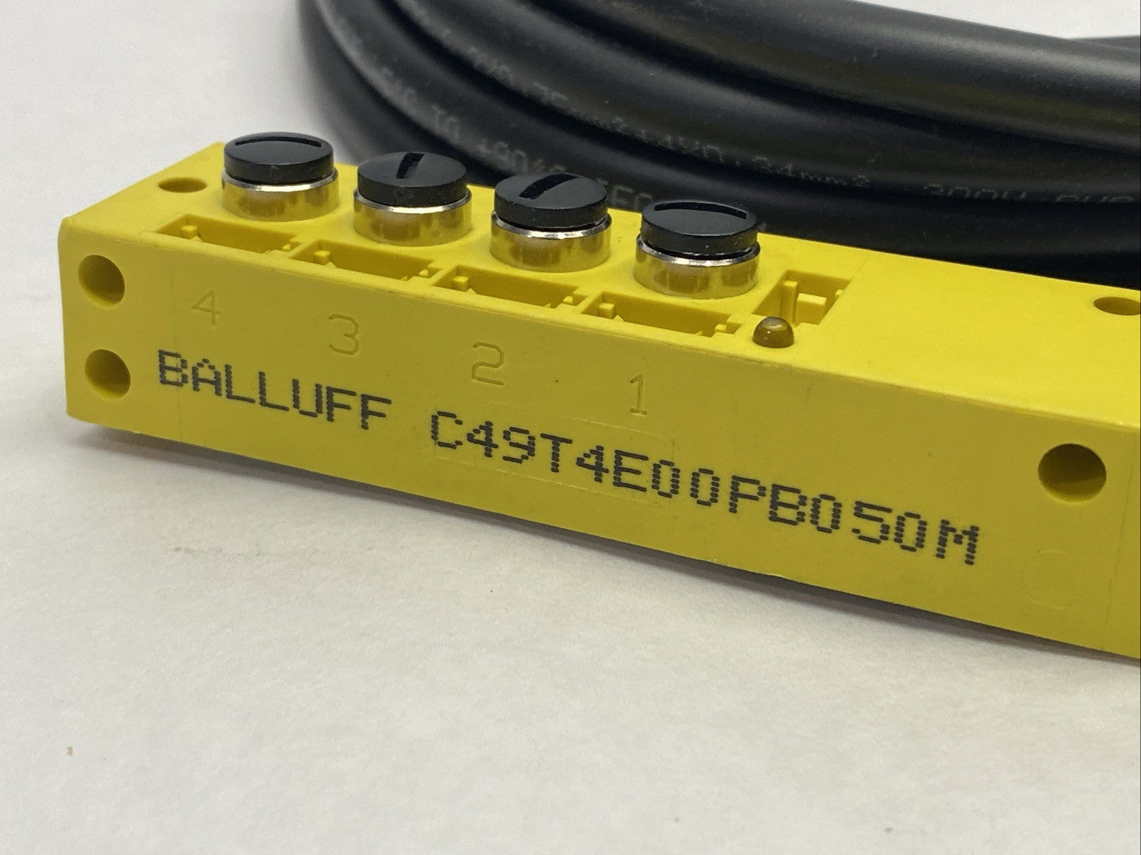 Balluff C49T4E00PB050M 4-Port Junction Box 5m Cable - Maverick Industrial Sales