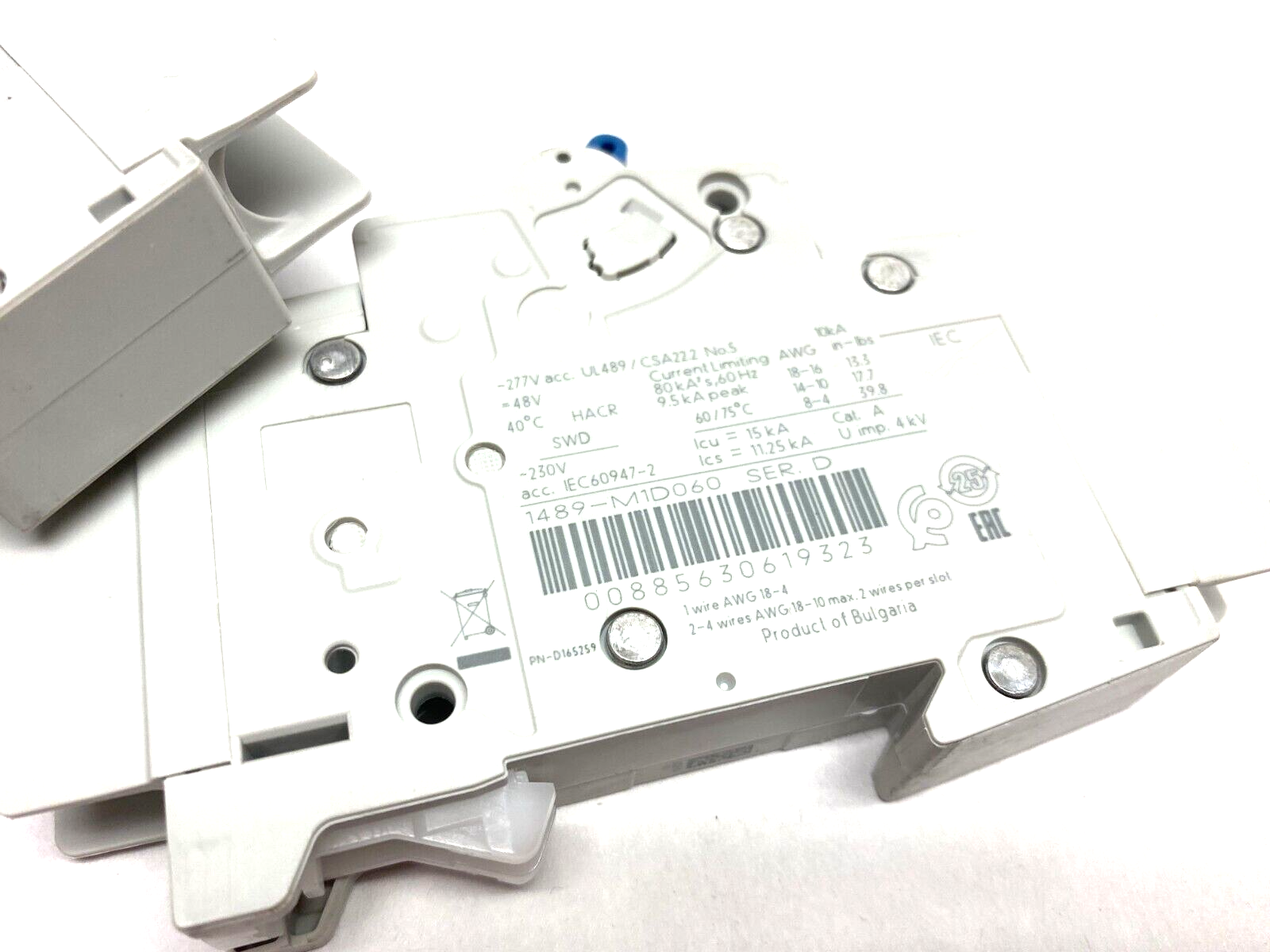 Allen Bradley 1489-M1D060 Ser. D Circuit Breaker 1-Pole 6A BOX OF 2 - Maverick Industrial Sales