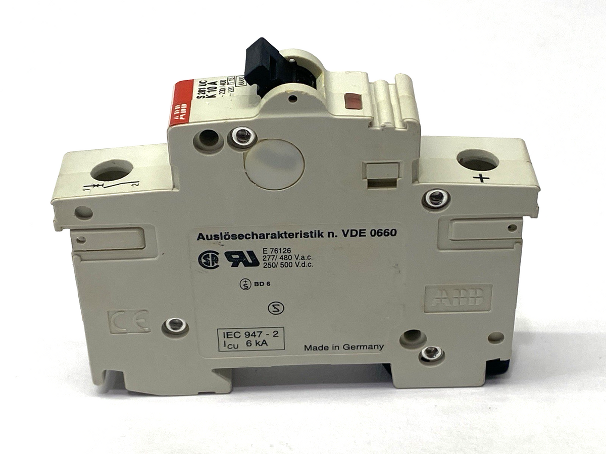 ABB S281UC-K10A Circuit Breaker 1-Pole - Maverick Industrial Sales