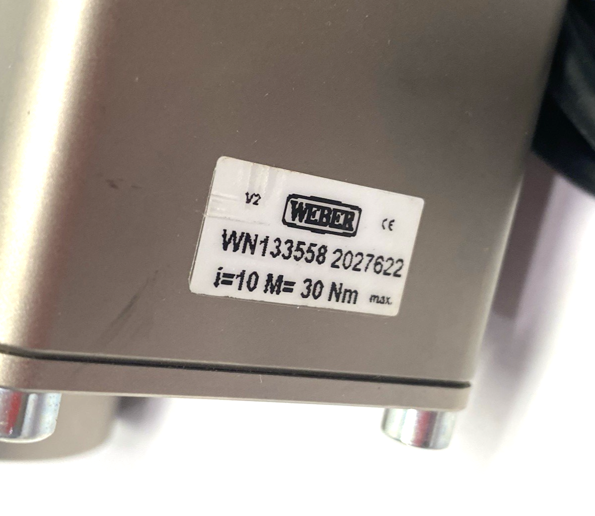 WN133558 | Weber Offset Servo Spindle Gear Drive Unit i=10 M=30 Nm, Motorized - Used - Maverick Industrial Sales