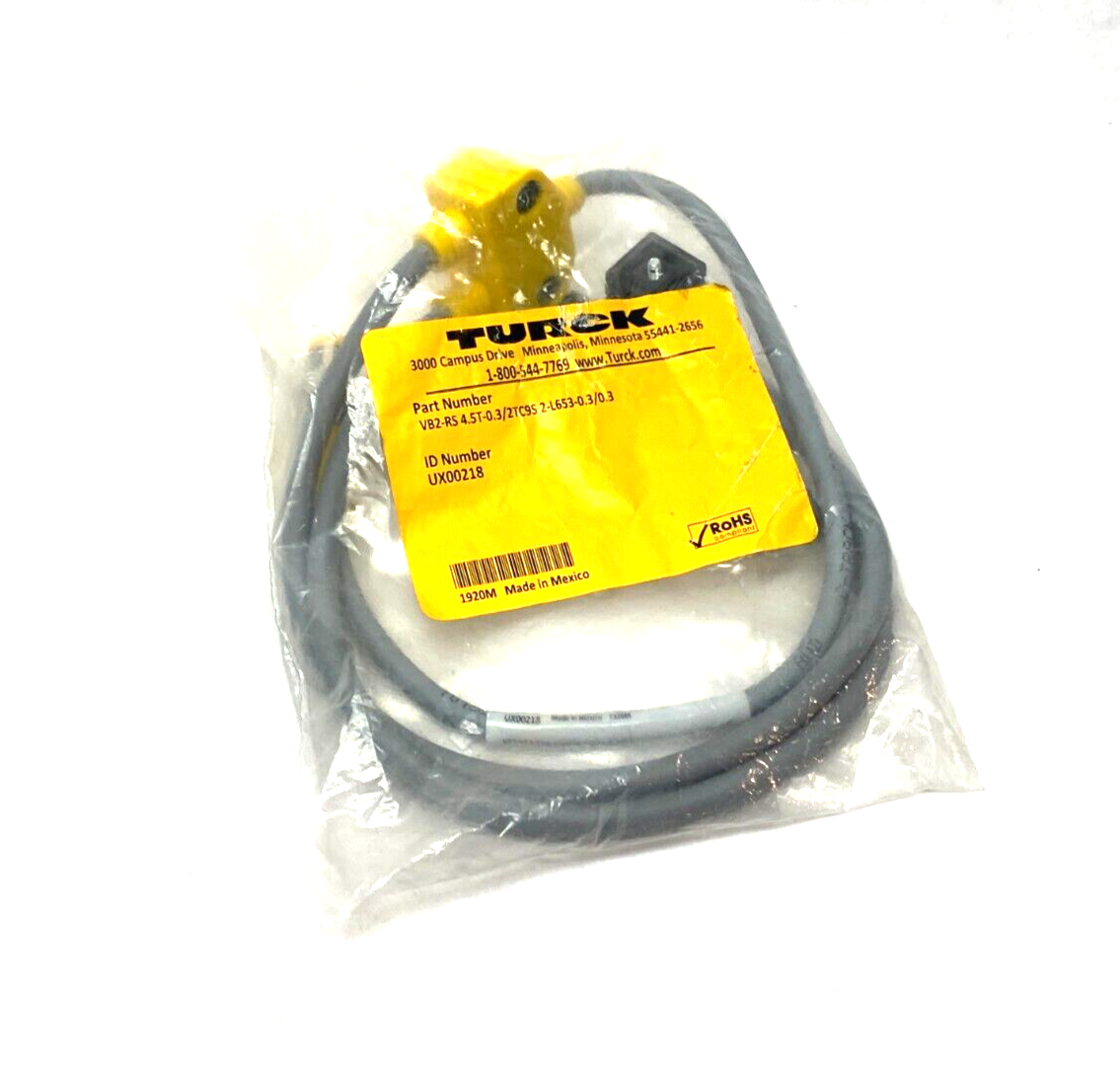 Turck VB2-RS 4.5T-0.3/2TC9S 2-L653-0.3/0.3 Junction Splitter Cable UX00218 - Maverick Industrial Sales