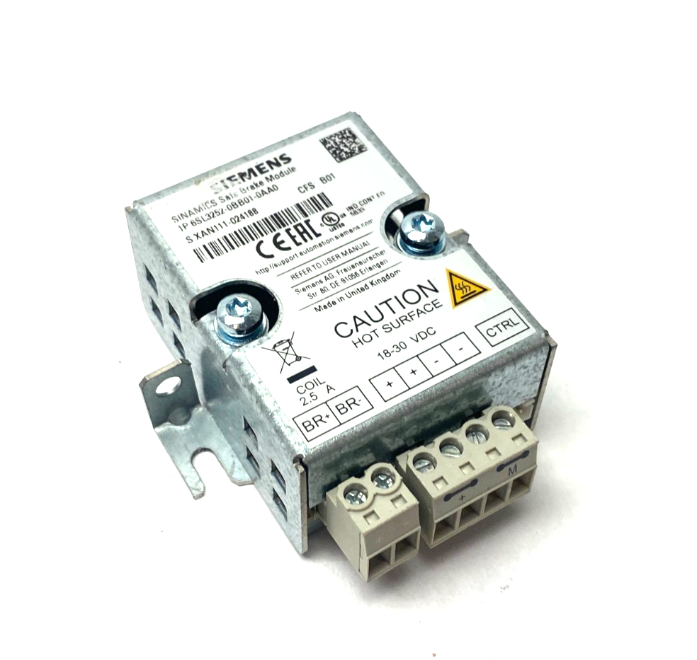 Siemens 6SL3252-0BB01-0AA0 SINAMICS Safe Brake Module - Maverick Industrial Sales