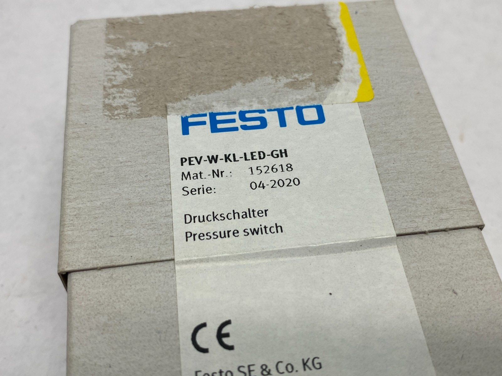 Festo PEV-W-KL-LED-GH Pressure Switch 10-30V 2-8bar 152618 - Maverick Industrial Sales