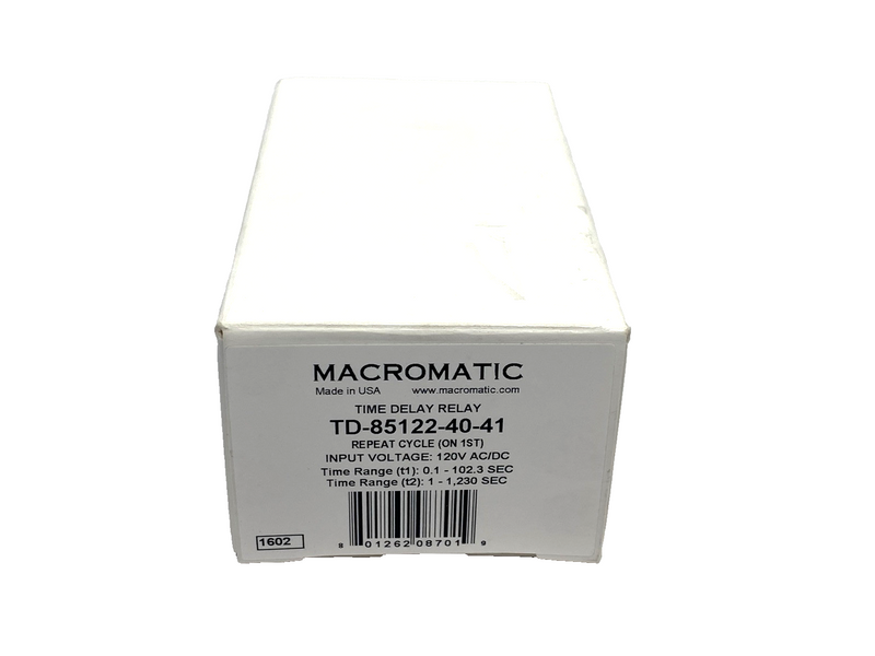 Macromatic TD-85122-40-41 Time Delay Relay - Maverick Industrial Sales