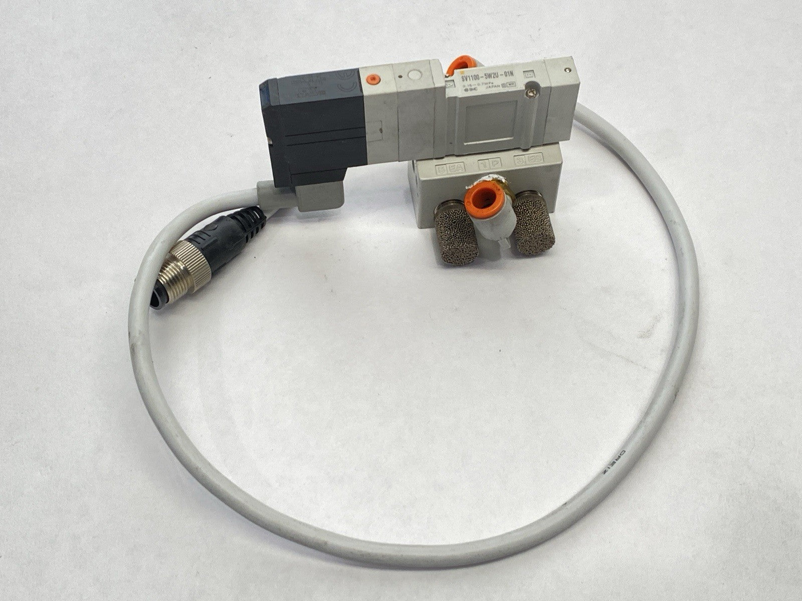 SMC SV1100-5W2U-01N 5‑Port Solenoid Valve 2‑Position Single 24VDC M12 4-Pin - Maverick Industrial Sales