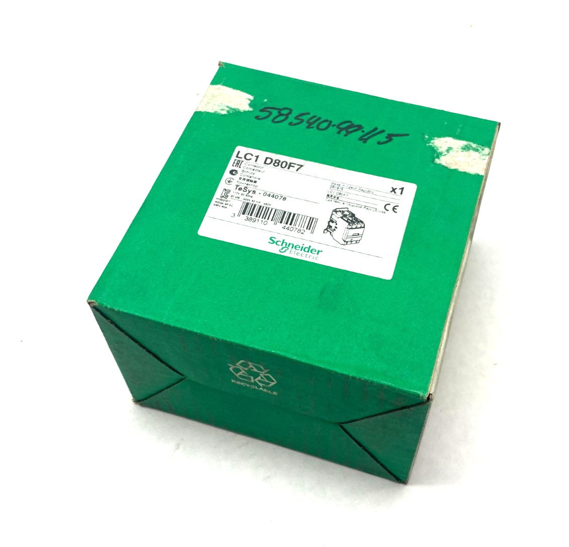 Schneider Electric LC1 D80F7 TeSys Deca Nonreversing IEC Contactor 3-Phase - Maverick Industrial Sales