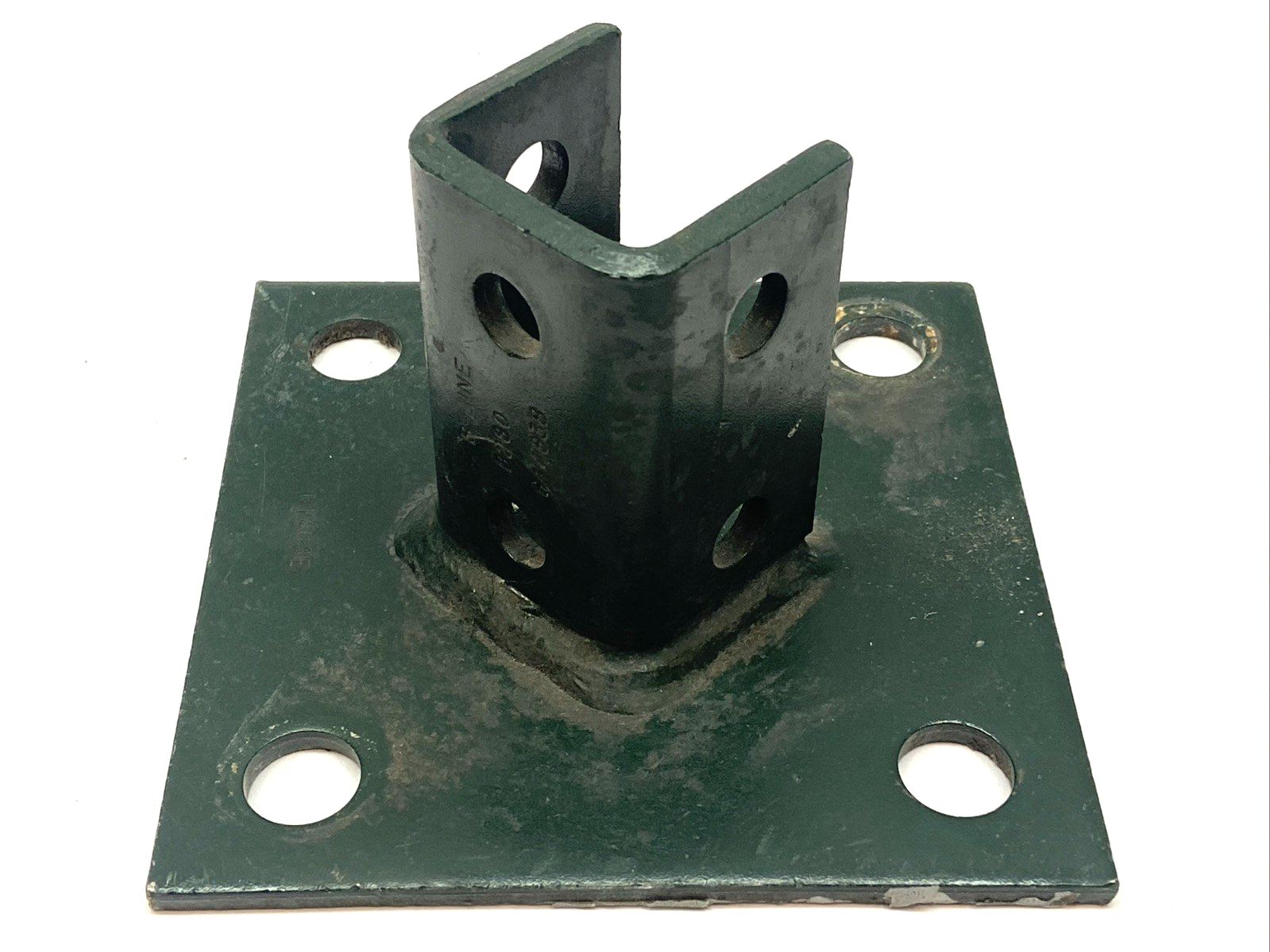 Eaton B280 Square Offset Post Base Green 6" x 6" x 3 1/2" Fits B22 1 5/8" - Maverick Industrial Sales