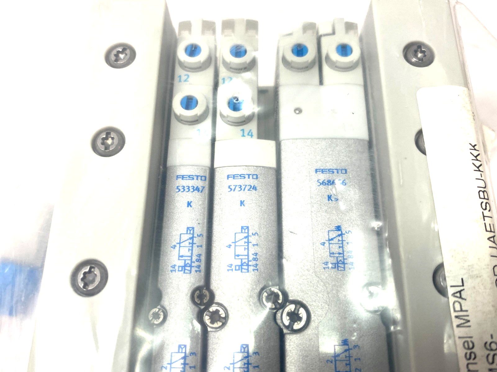 Festo 34P-MS6-SFEJBGABBCCD-UAETSBU-3K Configured Valve Manifold 569926 - Maverick Industrial Sales