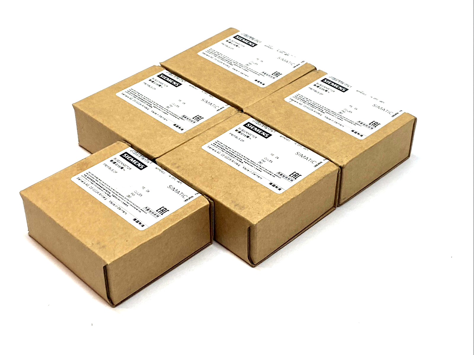 Siemens 6ES7972-0BA12-0XA0 PROFIBUS DP Connector 90° 12Mbit/s LOT OF 5 - Maverick Industrial Sales