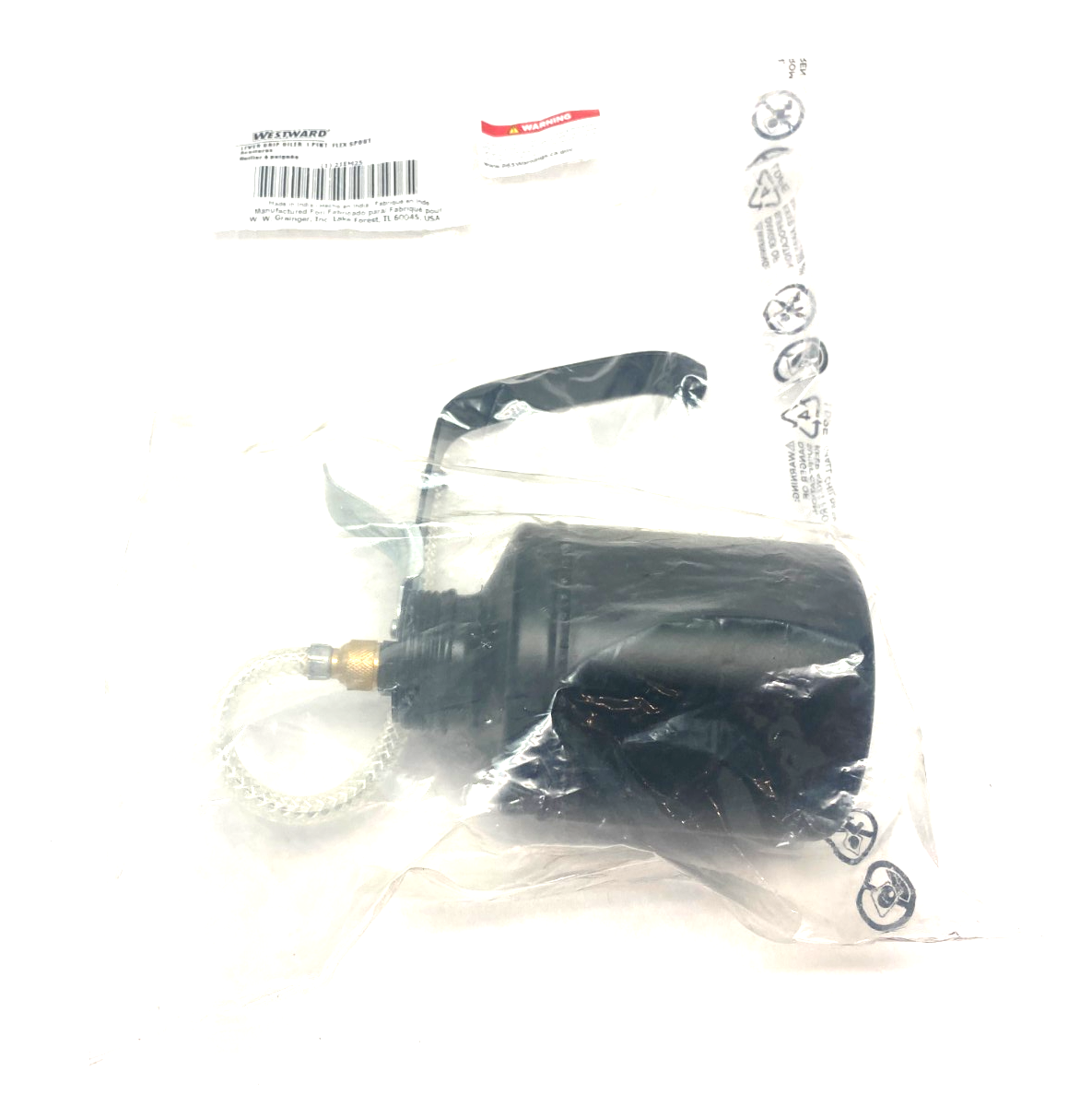 Westward 21EM25 Lever Grip Oiler Can, 1-Pint, Flex-Grip - Maverick Industrial Sales