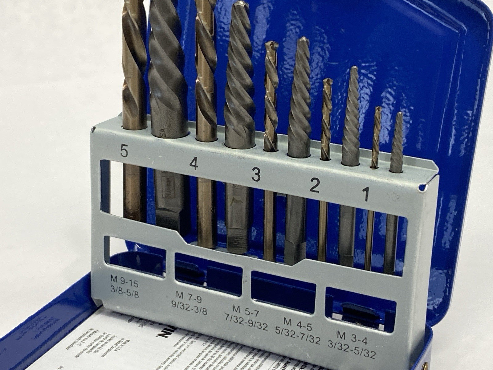 Irwin Hanson 11119 10-PC Spiral Extractor & Drill Bit Set In Metal Index - Maverick Industrial Sales