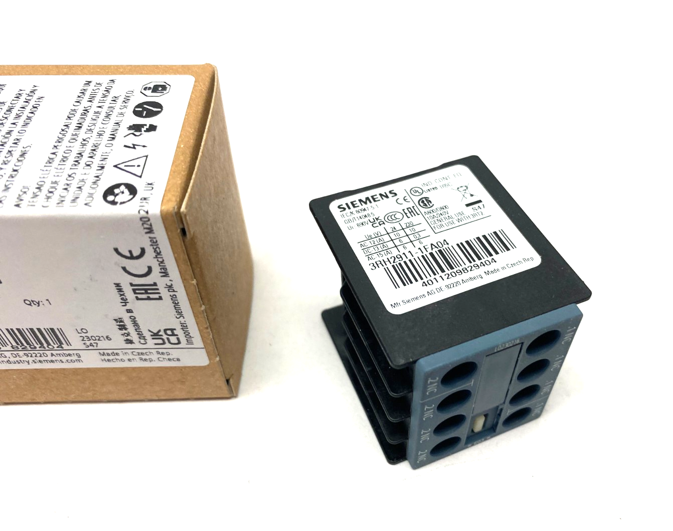 Siemens 3RH2911-1FA04 Auxiliary Contact Block - Maverick Industrial Sales