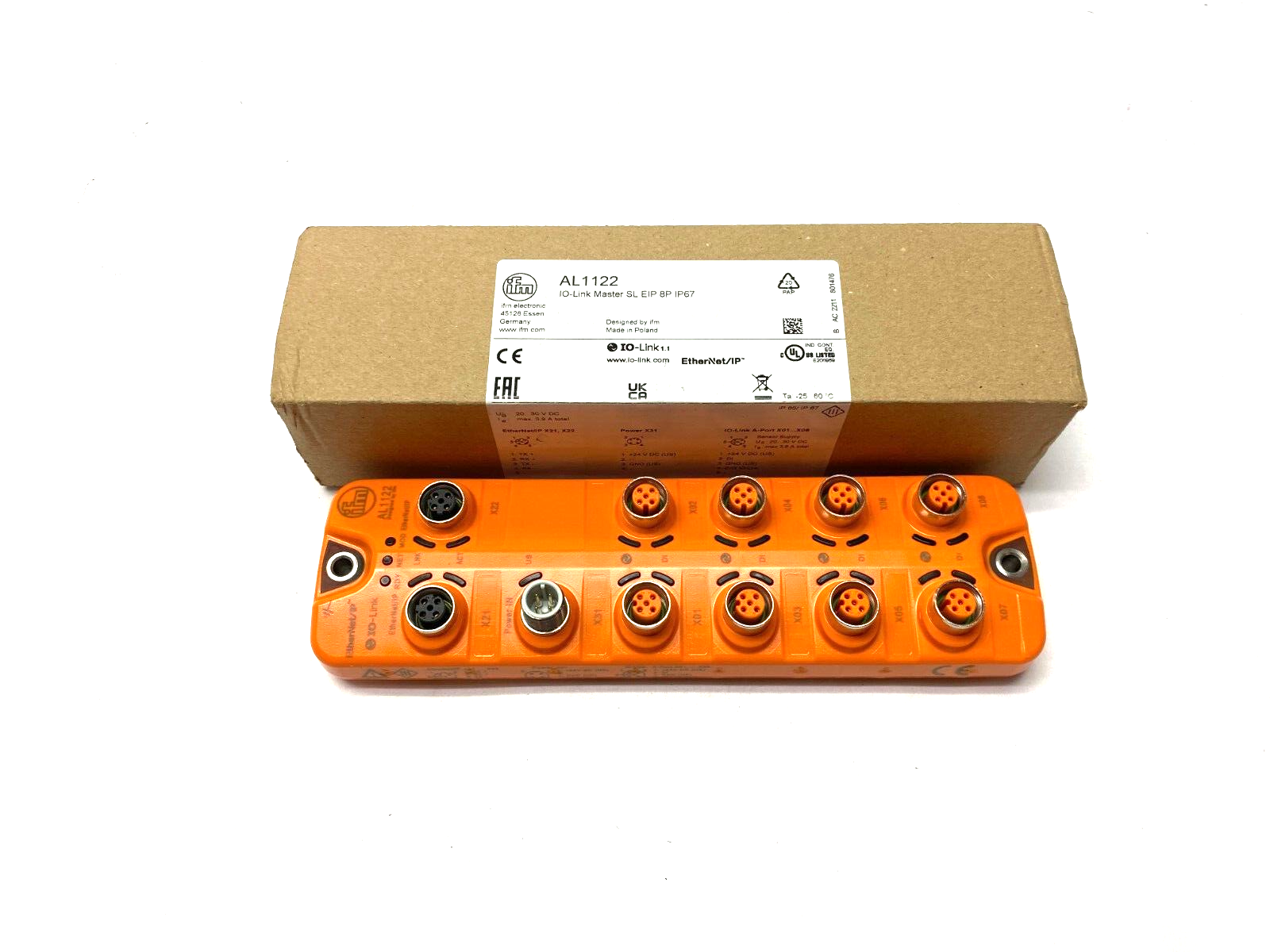 Ifm AL1122 IO-Link Master with Ethernet/IP Interface SL EIP 8P IP67 - Maverick Industrial Sales