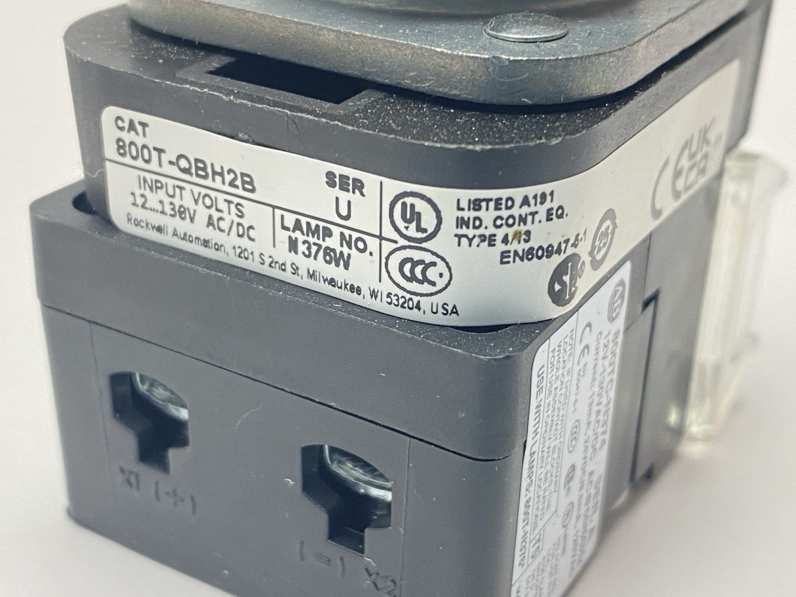 800T-QBH2B | Allen Bradley Ser U 30mm Momentary Push Button 800T PB Blue 12-130V - New – Open box - Maverick Industrial Sales